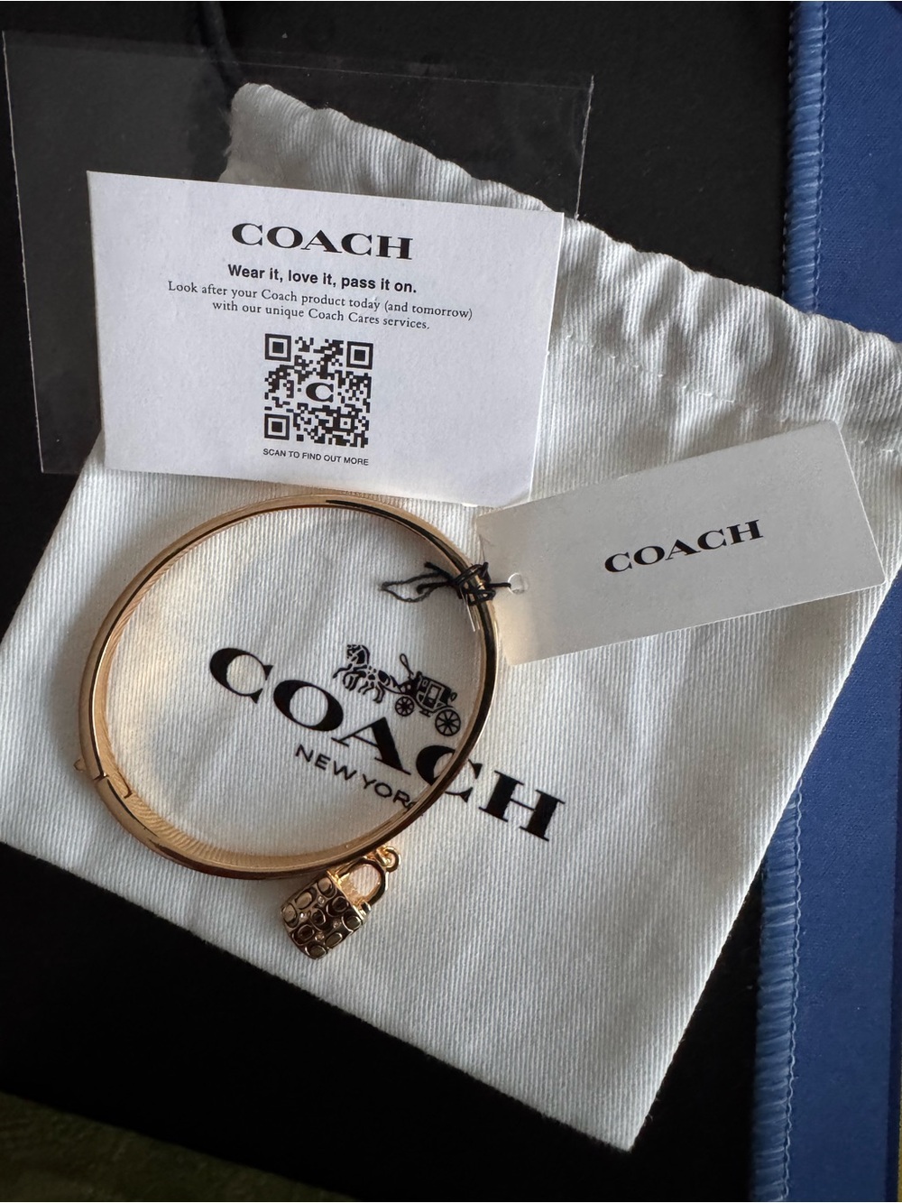 Coach Jewelry | Gold Padlock Bangle Bracelet - NWT - Picture 1 of 4